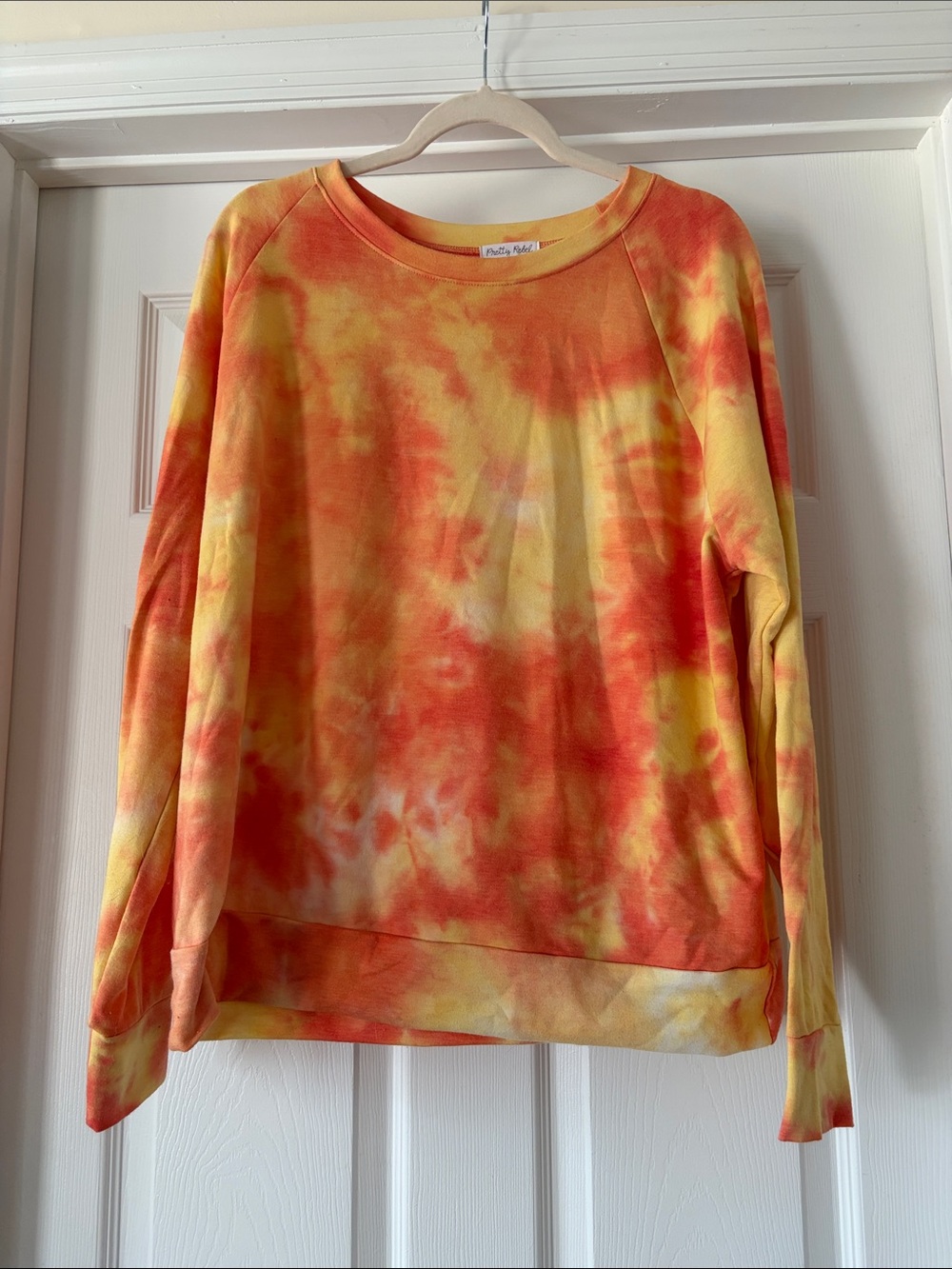 Pretty Rebellious Tie-Dye Crewneck Sweatshirt - Yellow & Orange